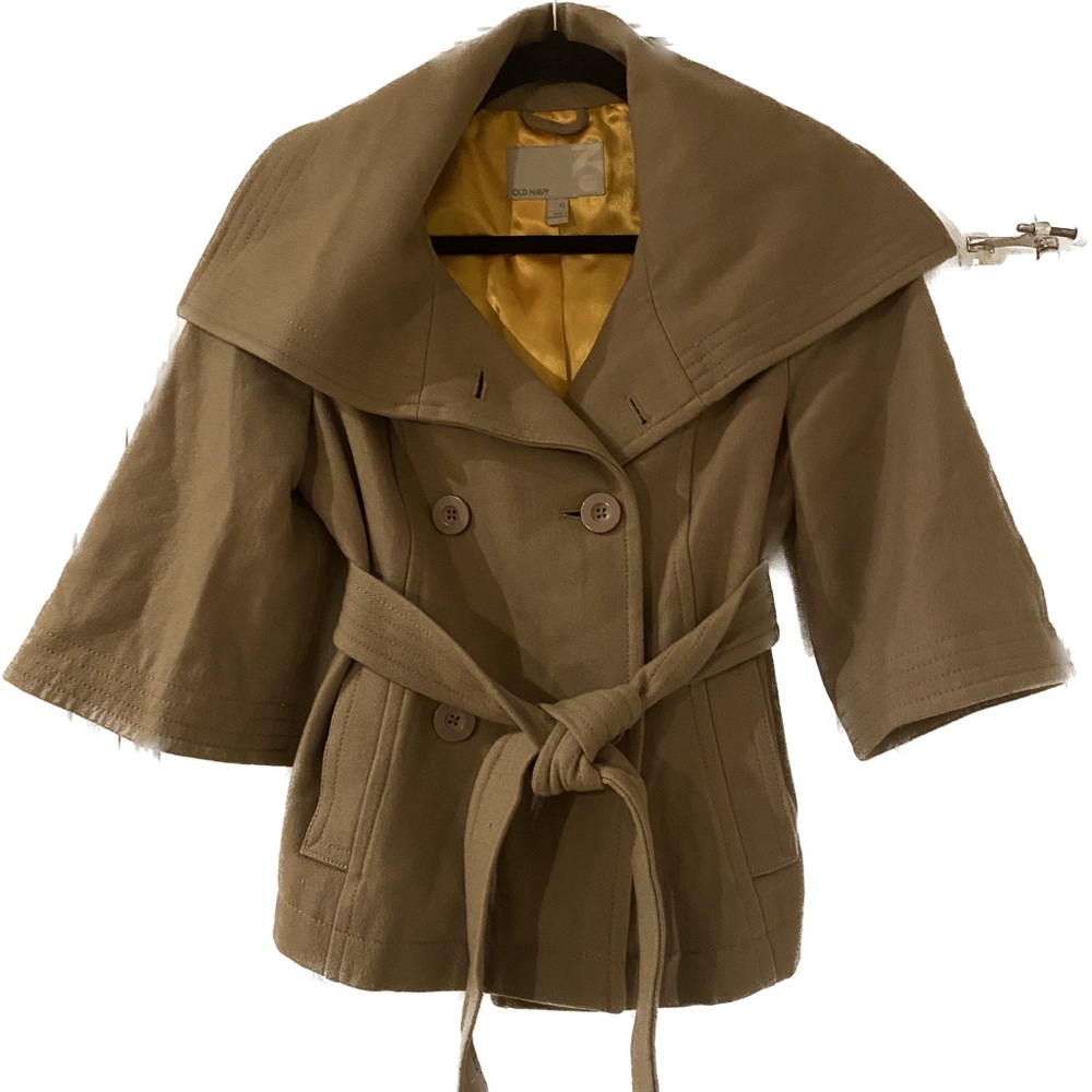 Old Navy Taupe Wool Coat, Size XS